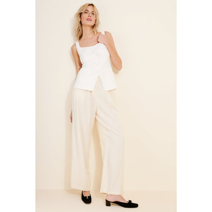 Wayf Ivory Button-Up Vest