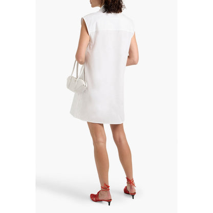 FRAME Cotton-Poplin Sleeveless Shirt Dress