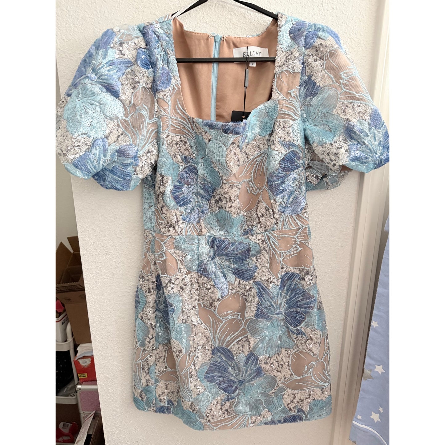 Elliatt Leoni Puff Sleeve Mini Dress