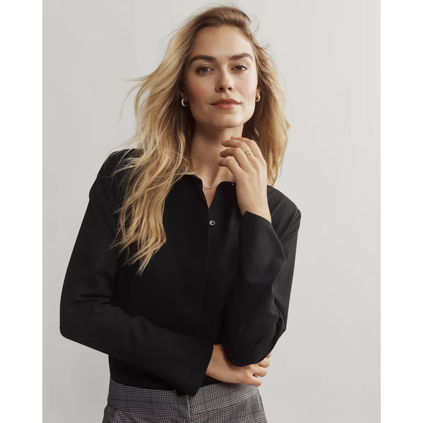 Rhone Black Mirage Button Up