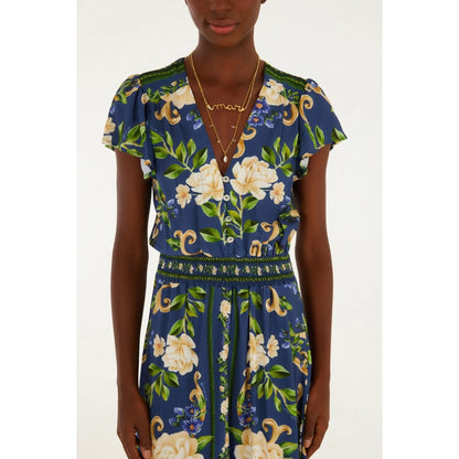 Farm Rio Celeste Floral Printed Maxi