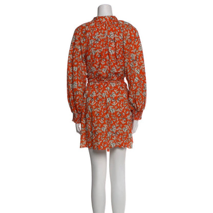 Alice + Olivia Lilian Belted Floral Print Linen-Blend Mini Dress