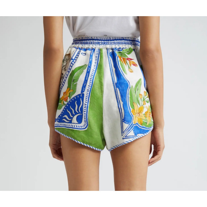 FARM Rio Tropical Destination Linen-Blend Short