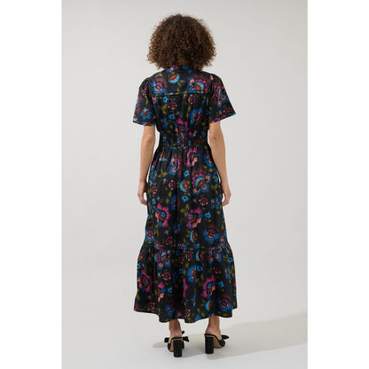 Sugarlips Belraj Poplin Maxi Dress Duna Floral - XS-3X