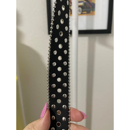 Black Rhinestone Studded Belt