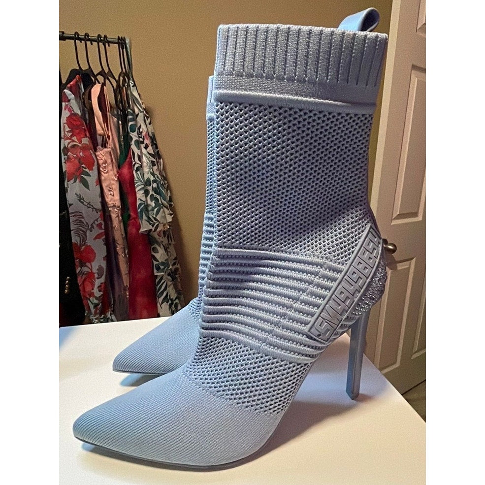 Steve Madden Blue Sock Boots