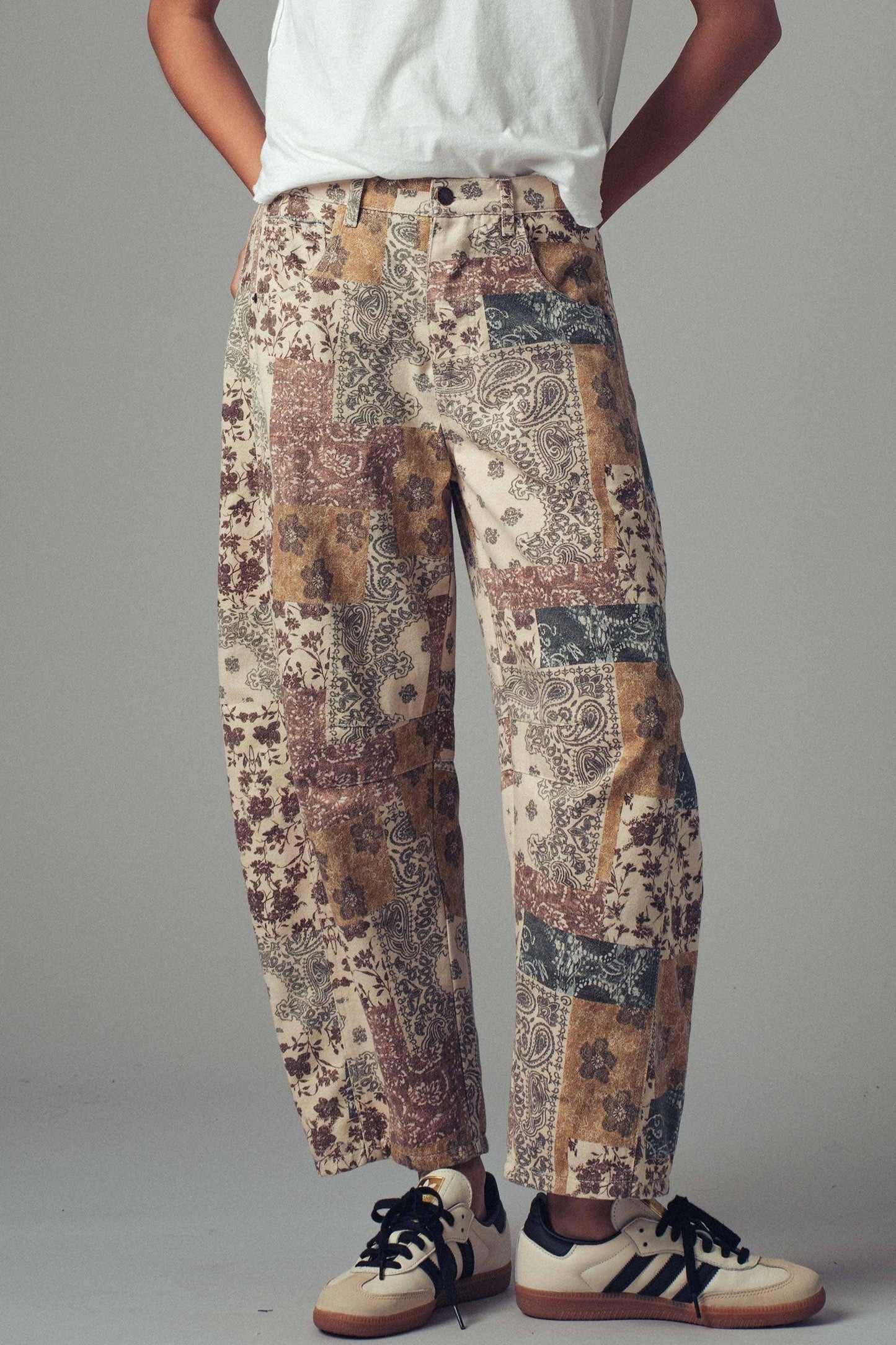 Urban Daizy Boho Patchwork Wide Leg Pants