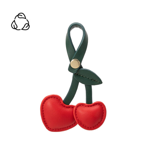 Melie Bianco - Cherry Red Recycled Vegan Bag Charm