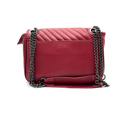 Badgley Mischka Red Quilted Crossbody