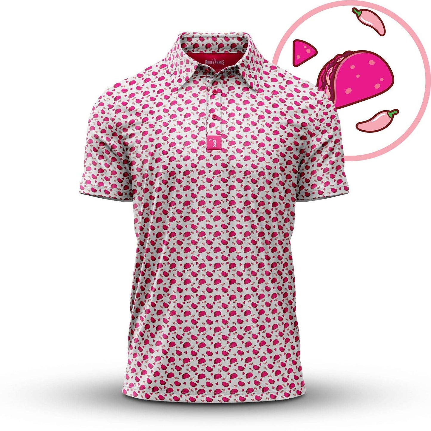 Bogey Bros Golf Co - Pink Taco - Polo