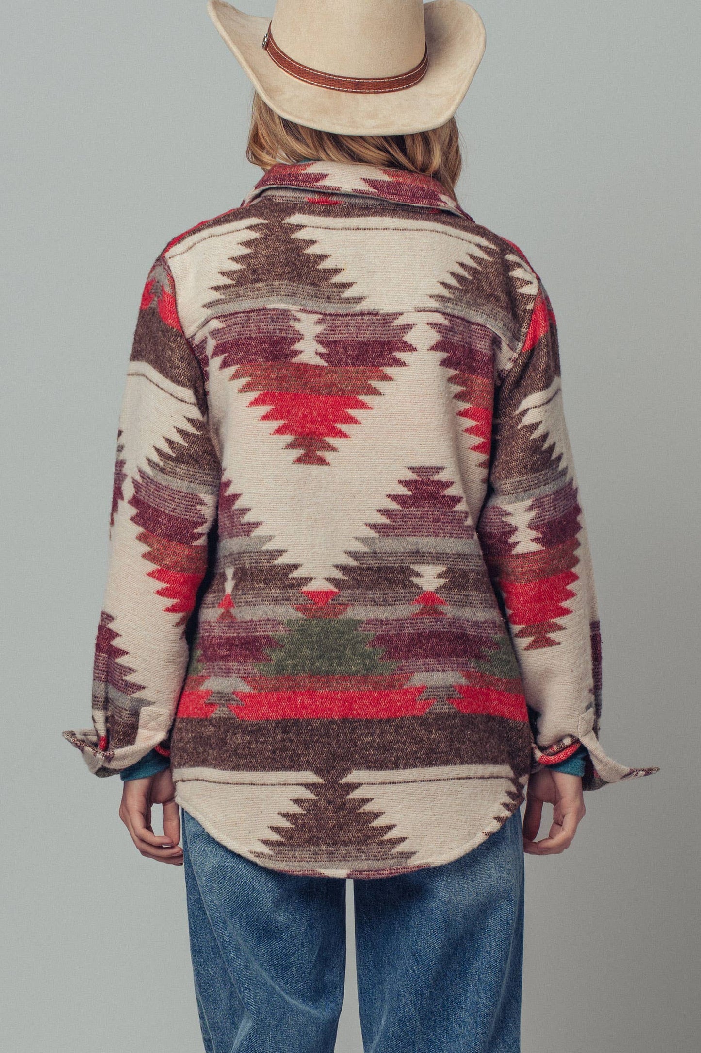 Urban Daizy Aztec Print Jacket - Western-Inspired, Relaxed Fit