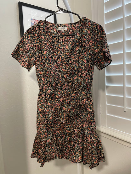 BB Dakota Counting Petals Floral Wrap Dress