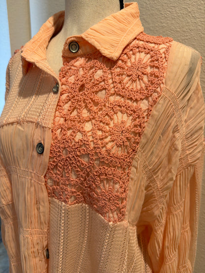 POL Baby Pink Button Front Top