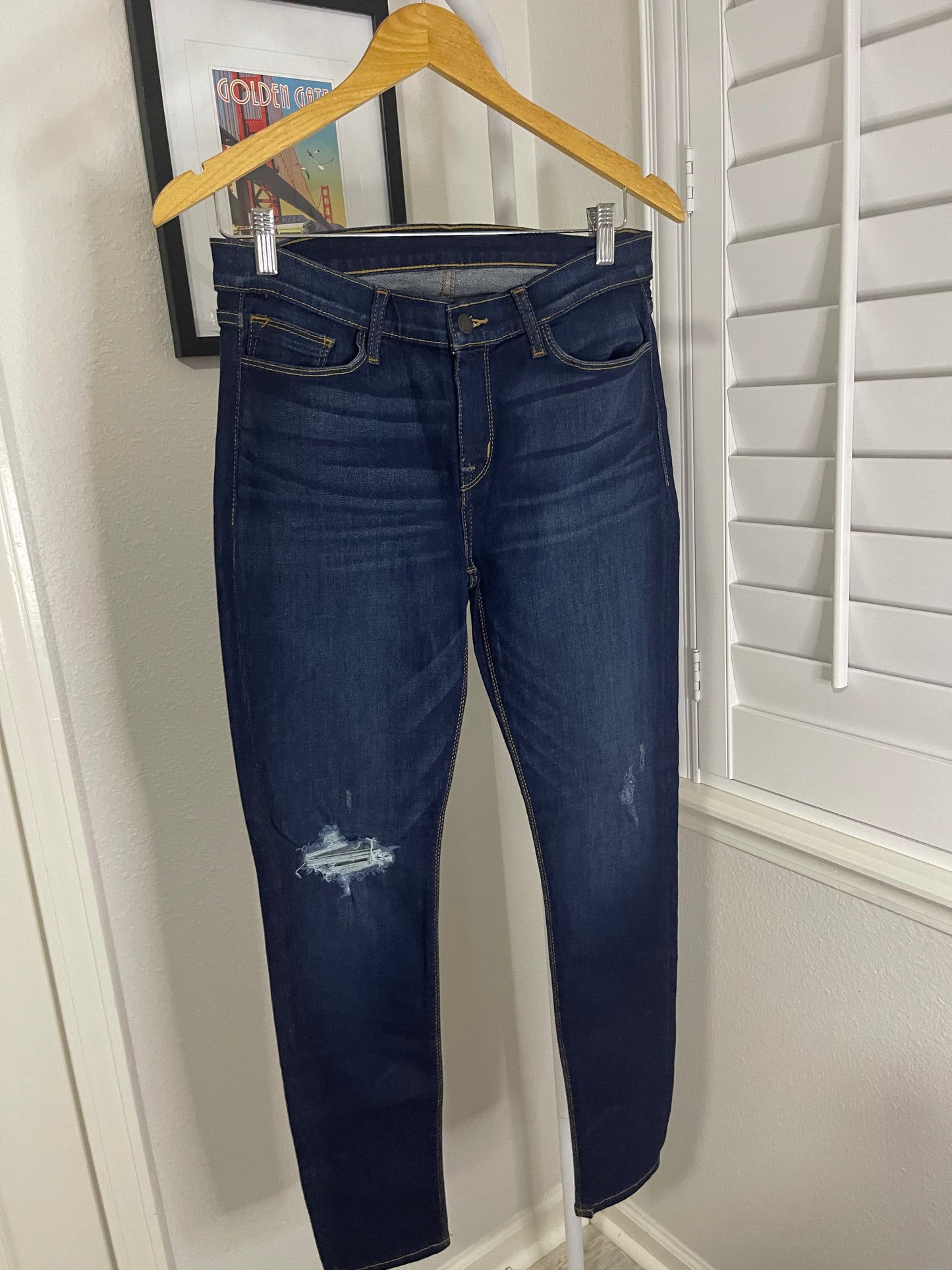 Hudson High Rise Skinny Dark Wash