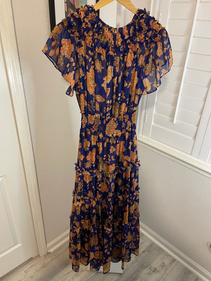 Misa Los Angeles Tina Blue Marigold Flora Dress