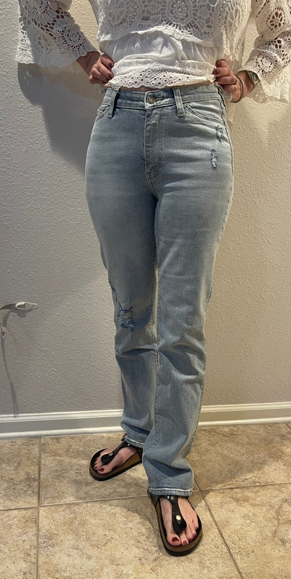 LNDN Light Wash Distressed Denim