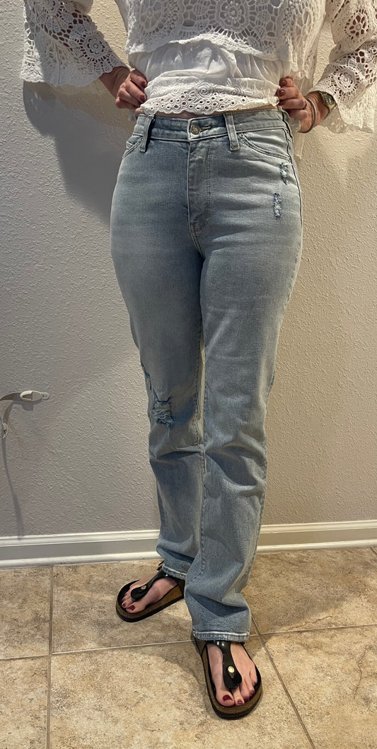 LNDN Light Wash Distressed Denim