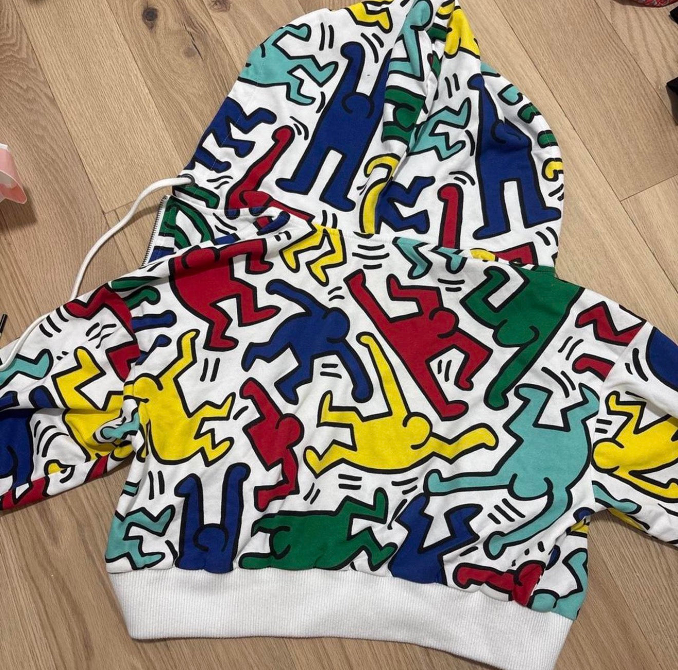 Alice + Olivia x Keith Haring Cropped Hoodie