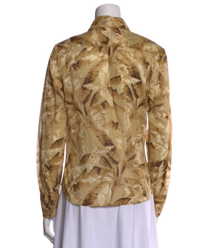 Zimmermann Printed Cotton Long Sleeve Button-Up Top