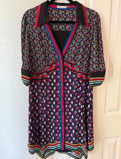 Alice + Olivia Connor Handkerchief Hem Shirtdress