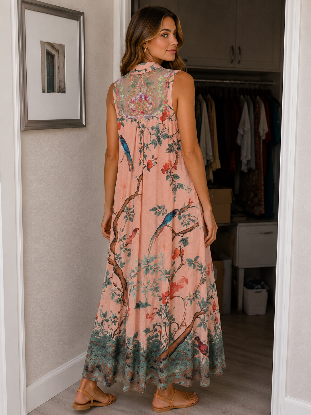 Aratta Floral Sleeveless Maxi Dress