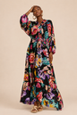 Gold & Silver Paris Colorful Maxi Dress