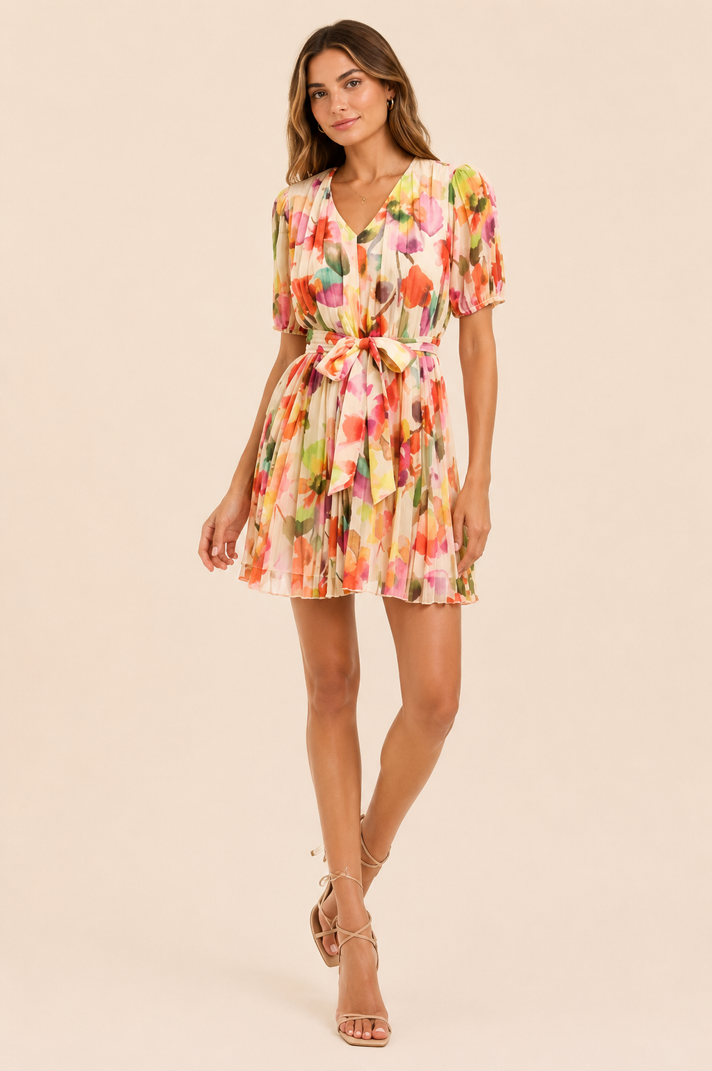 Sam Edelman Accordion Pleated Mini Dress