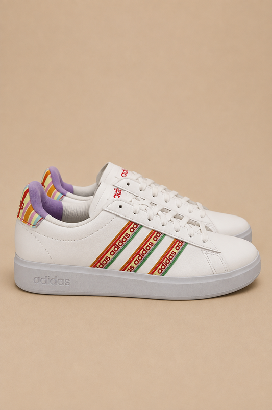 Farm Rio x Adidas Grand Court 2 White Women’s Sneaker, Size 8.5