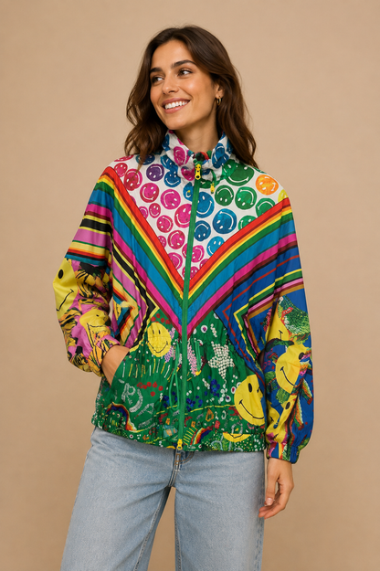 Farm Rio X Smiley Windbreaker