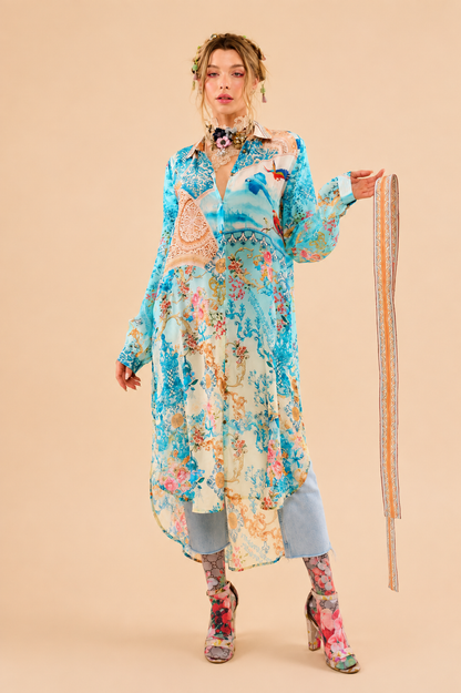 Aratta Rocco Beauty Shirt-Dress in Sky