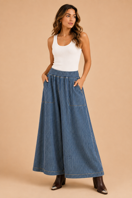 Aratta Alaina Stripped Denim Pants