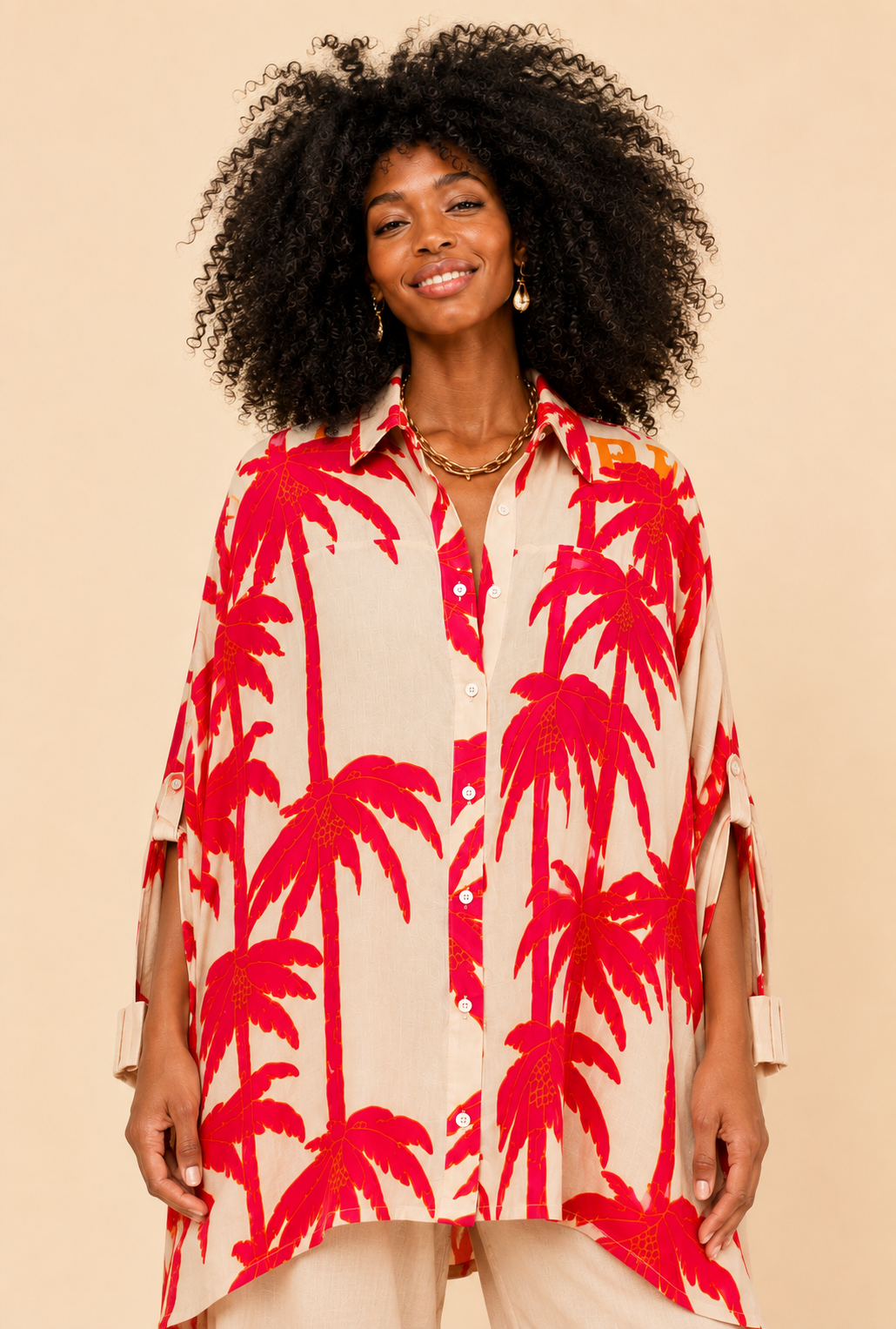 Gold & Silver Paris Lost in Paradise Oversized Top