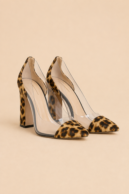 Aquazzura Optic 105 Pumps In Animal Print Ponyhair