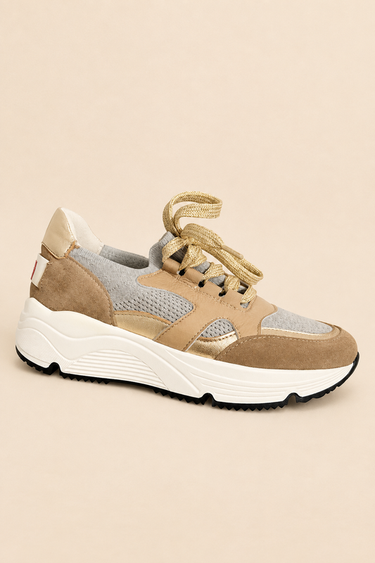 Vaddia Bookie Taupe Fashion Sneaker