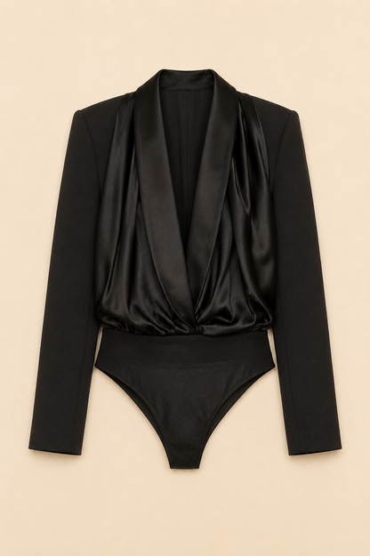 Alexander Wang Tuxedo Hybrid Bodysuit