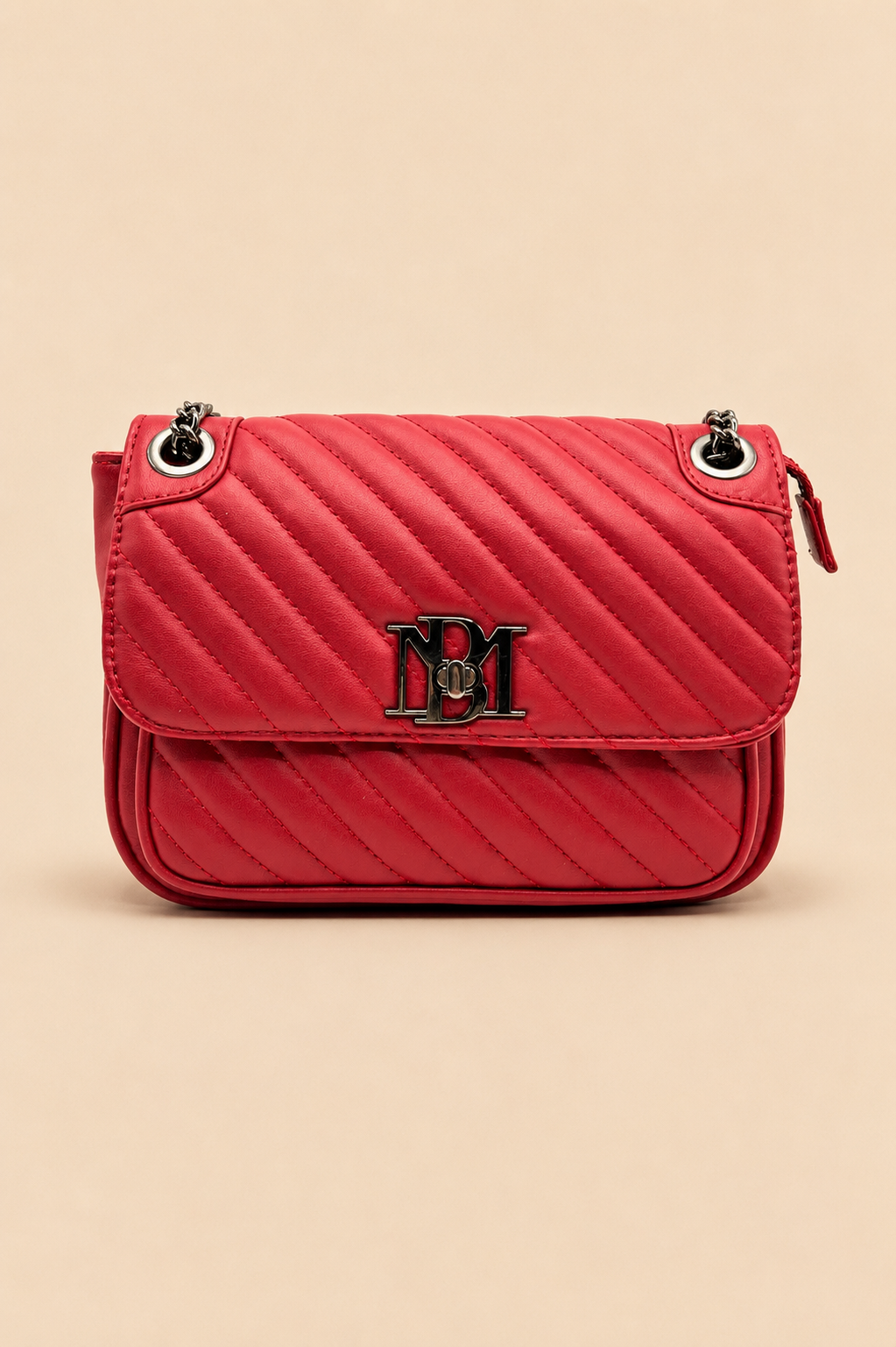 Badgley Mischka Red Quilted Crossbody