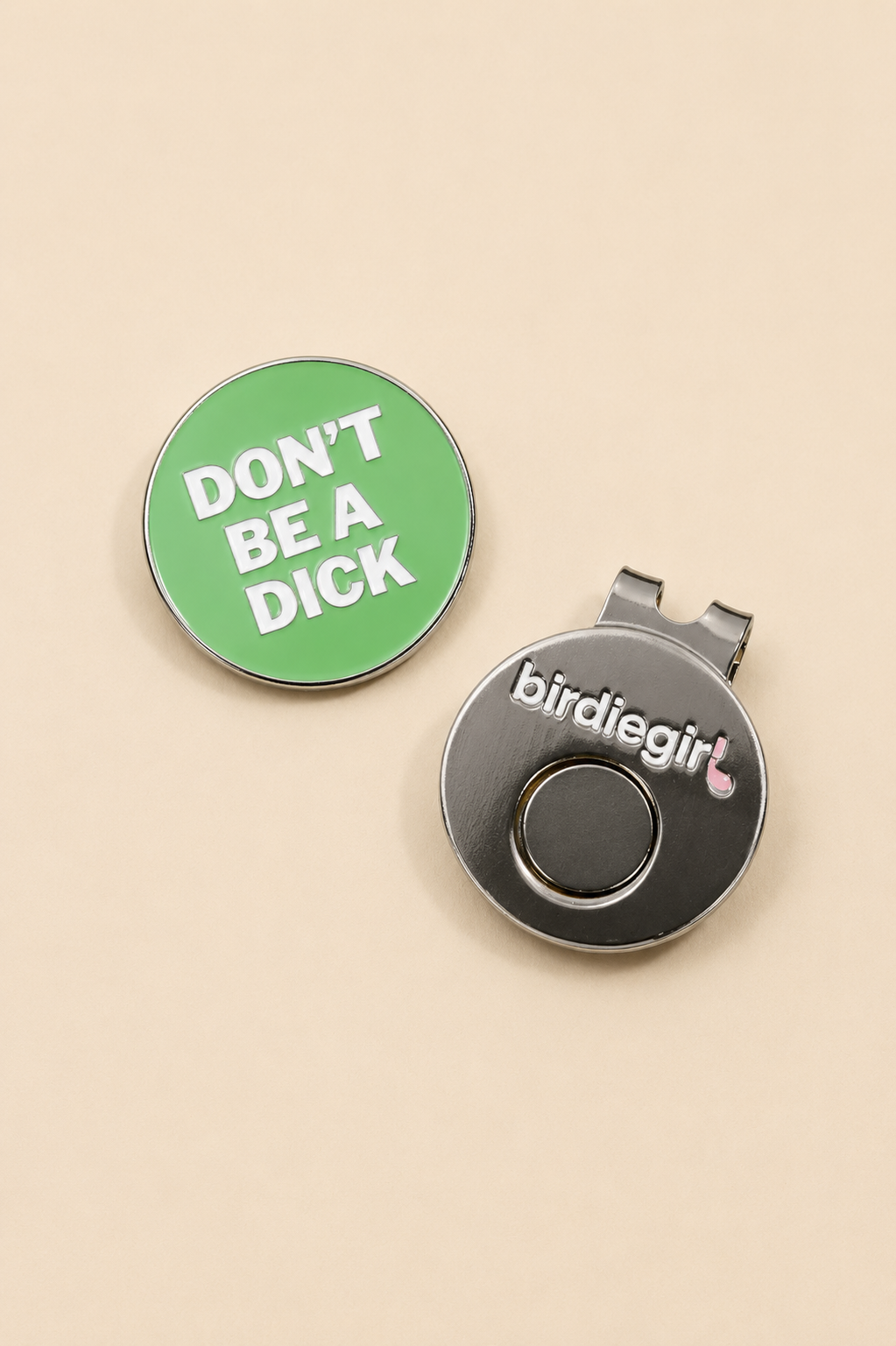 Birdie Girl Golf - Don't Be D Golf Ball Marker with Hat Clip