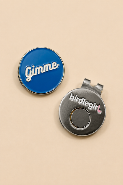 Birdie Girl Golf - Gimme Golf Ball Marker with Hat Clip