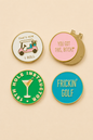 Birdie Girl Golf - Sassy Women's Golf Ball Marker Collection (set of 4) with Hat Clip