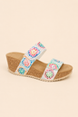 ERIC MICHAEL LILY WOMEN'S SANDAL in White Mosaic