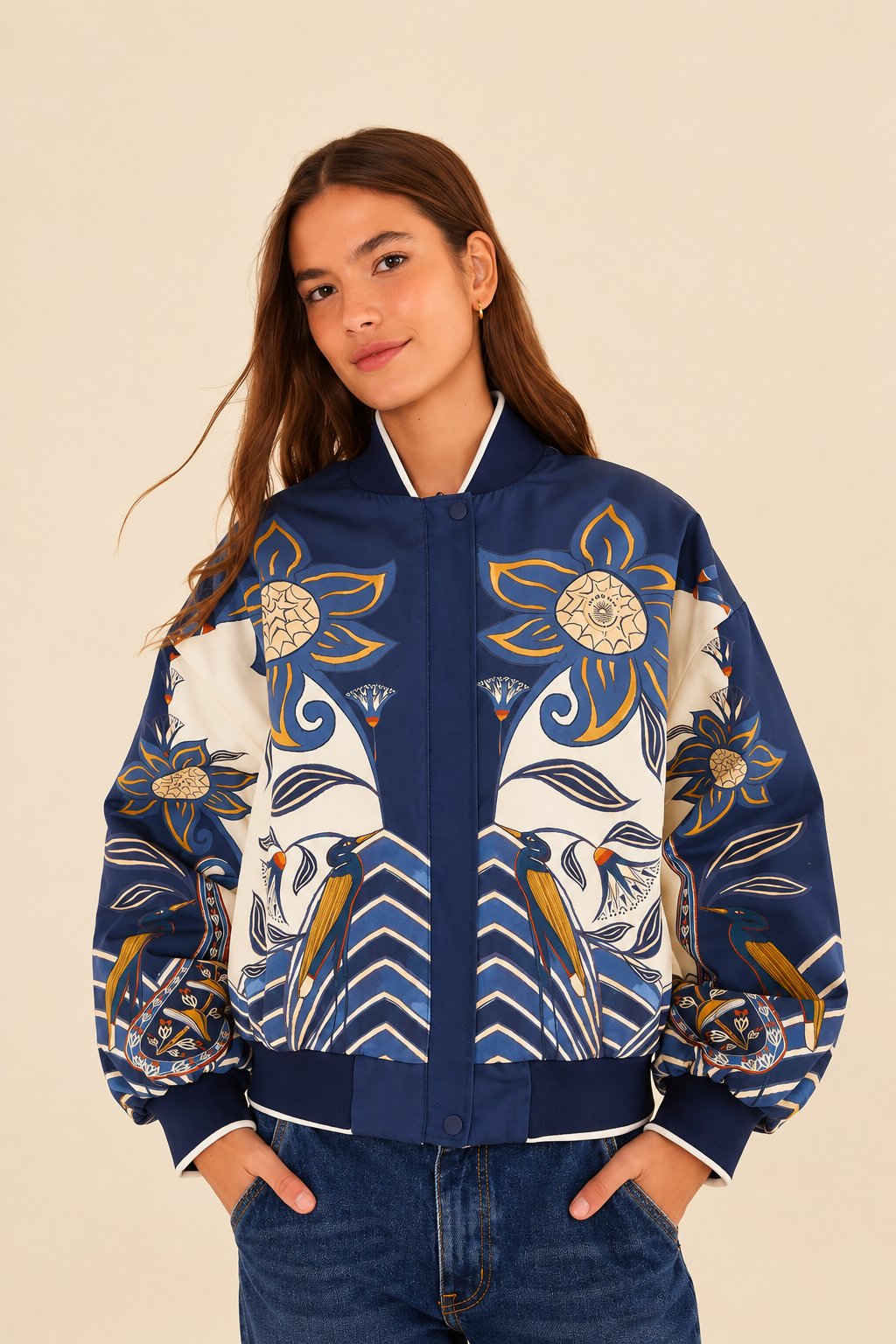 Farm Rio Riviera Reversible Scarf Jacket