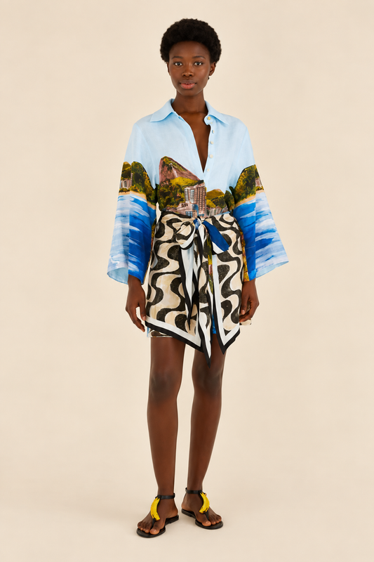 Farm Rio Copacabana Printed Kimono Dress