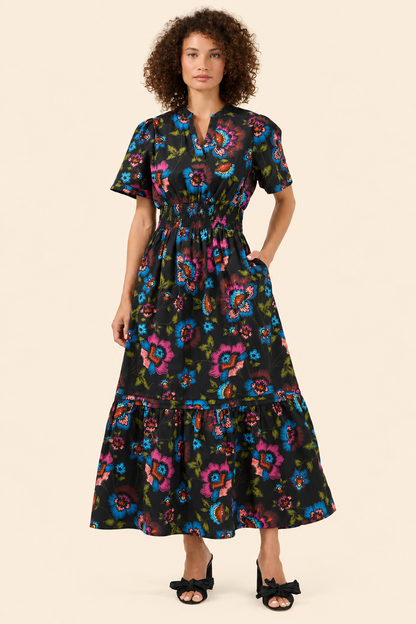 Sugarlips Belraj Poplin Maxi Dress Duna Floral - XS-3X