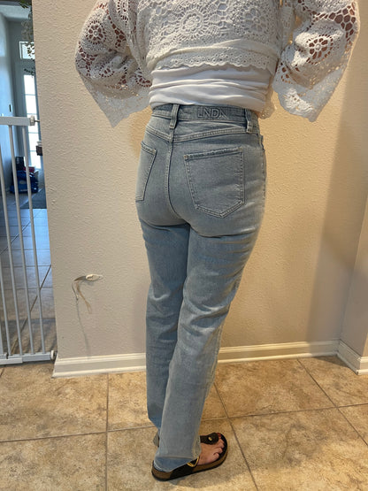 LNDN Light Wash Distressed Denim