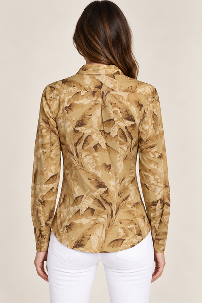 Zimmermann Printed Cotton Long Sleeve Button-Up Top