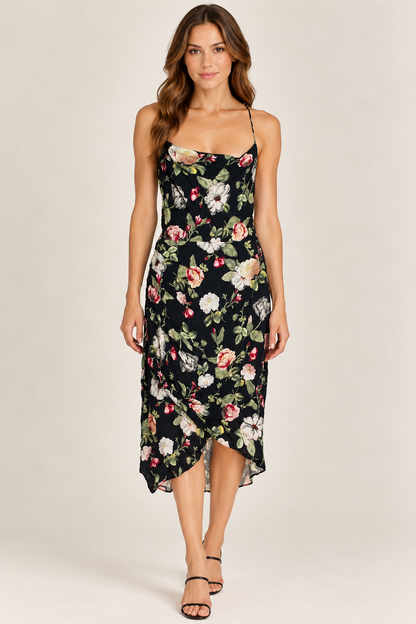 Alice + Olivia Floral Midi Print Long Dress