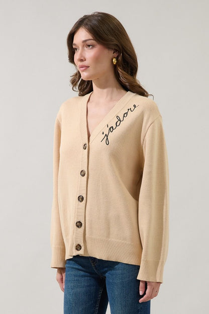 Sugarlips J'adore Button Front Cardigan