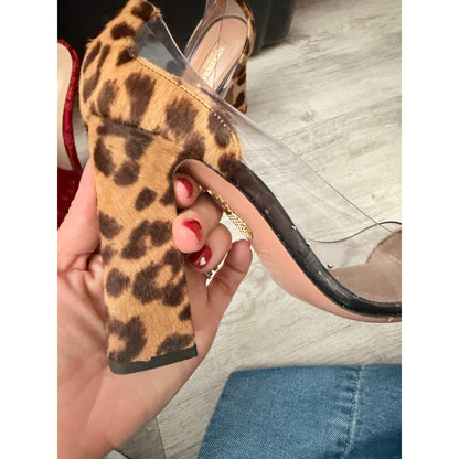 Aquazzura Optic 105 Pumps In Animal Print Ponyhair