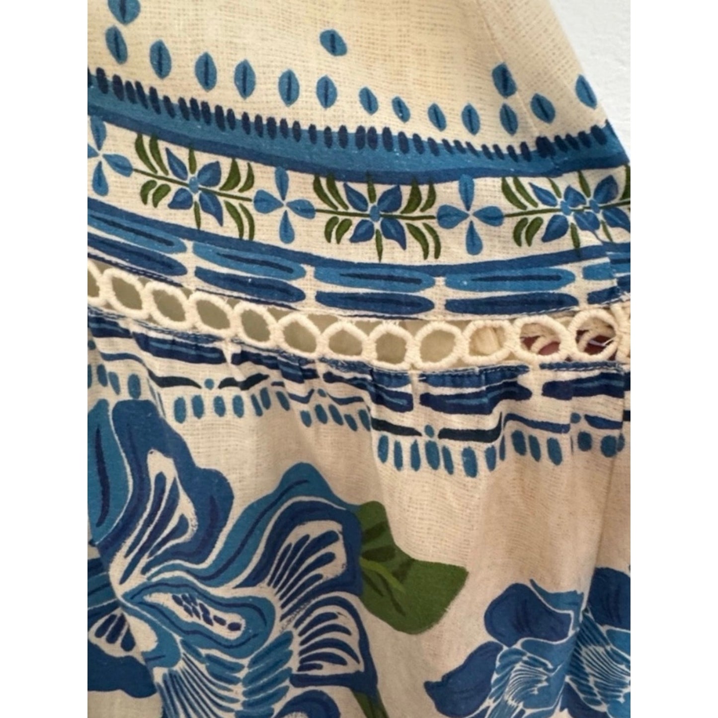 Farm Rio Blue and White Floral Maxi