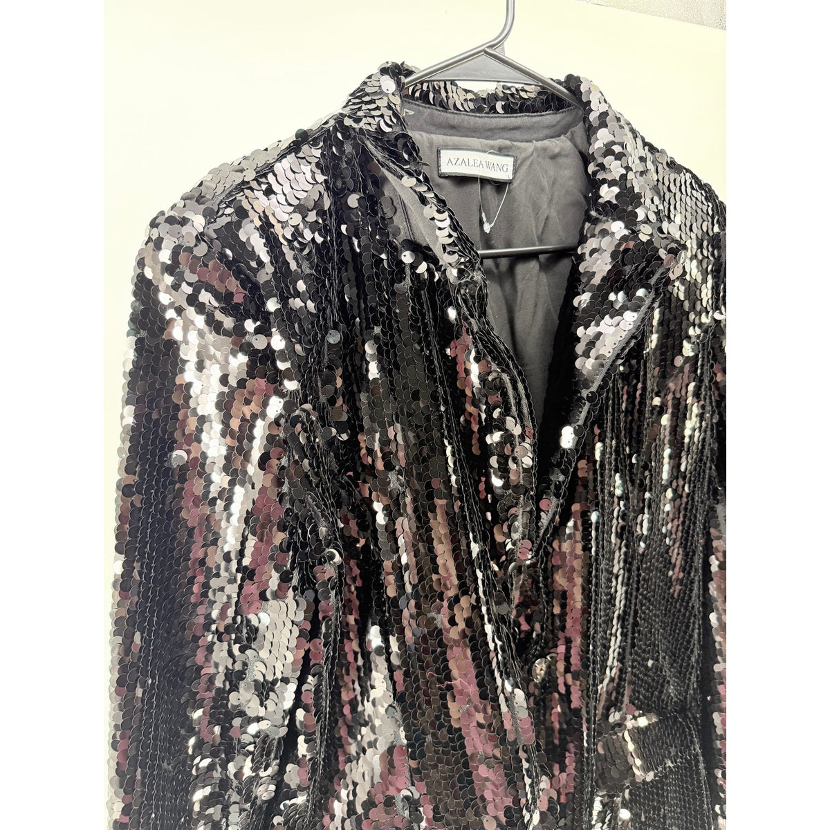 Azalea Wang Dubai Black Sequin Blazer